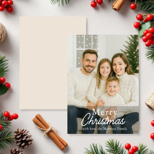 Budget Moderne Weihnachtsfoto-Feiertagskarte für d Einladung
