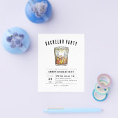 Budget Moderne Whiskey Bachelor Party Flyer (Einzeln)