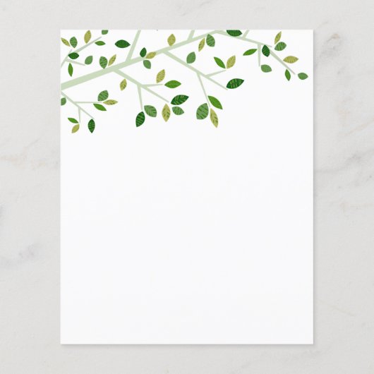 Budget Moderne Wiedersehen Tree Einladung (Rückseite)