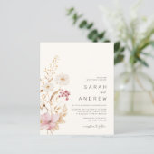 Budget Moderne Wildblume Botanischer Garten Hochze (Stehend Vorderseite)