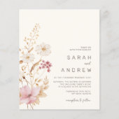 Budget Moderne Wildblume Botanischer Garten Hochze (Vorderseite)