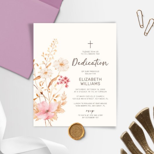 Budget Moderne Wildblume Garden Dedicite Einladung