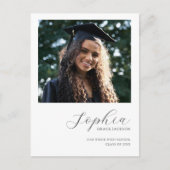 Budget Moderner Abschluss für Lässiges Foto Ankündigungspostkarte (Vorderseite)