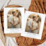 Budget Moderner Bogen mit Foto Save the Date<br><div class="desc">Mit diesem modernen Bogen und dem Foto-Design erstellen Sie eine wirklich einzigartige Save the Date-Karte! Fügen Sie einfach Ihr Foto hinzu und ändern Sie den Wortlaut. Editieren Sie die Farben aller Elemente und den Hintergrund einfach,  um Ihre Farbpalette zu erfüllen!</div>