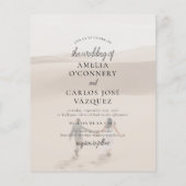 Budget Moderner Boho Stil Einfach 2 Foto Hochzeit (Rückseite)