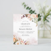 Budget Moderner botanischer Chic Abschluss Einladu (Stehend Vorderseite)