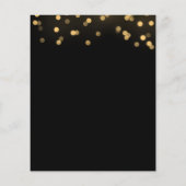 Budget Moderner Flyer für Schwarzes und Gold Braut (Rückseite)