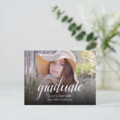 Budget Moderner Foto Abschluss Ankündigungspostkarte (Stehend Vorderseite)