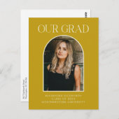 Budget Moderner Foto Gelber Arsch Abschluss Postkarte (Vorne/Hinten)