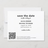 Budget moderner Foto-Hochzeit Save-the-Date (Rückseite)