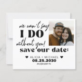 Budget moderner Foto-Hochzeit Save-the-Date (Vorderseite)