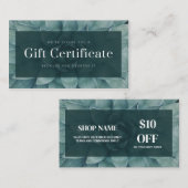 Budget Moderner Geschenkgutschein Begleitkarte (Vorne/Hinten)