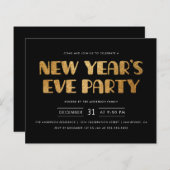 Budget Moderner Gold Glitzer Neujahr Party (Vorne/Hinten)