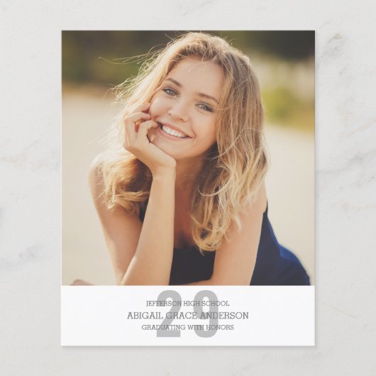 Budget Moderner GRAD Foto Abschluss Einladung (Vorderseite)