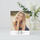 Budget Moderner GRAD Foto Abschluss Einladung (Stehend Vorderseite)