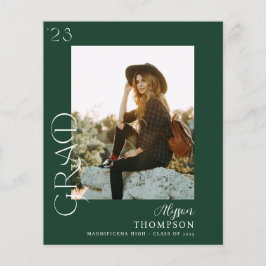 Budget Moderner GRAD Foto Abschluss - Grün Flyer