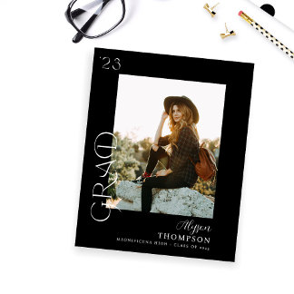 Budget Moderner GRAD Foto Abschluss - Schwarz Flyer