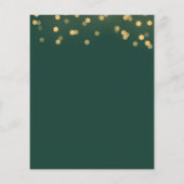 Budget Moderner Green, Gold Brautparty Flyer (Rückseite)