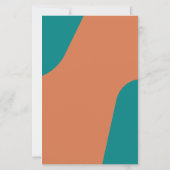 Budget moderner Retro-Groovy-Hochzeitsmenütemplate (Rückseite)