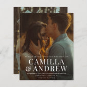 Budget Modernes 2 Foto Elegante Einladung zur Hoch (Vorne/Hinten)