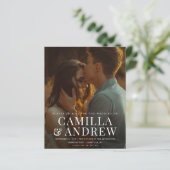 Budget Modernes 2 Foto Elegante Einladung zur Hoch (Stehend Vorderseite)