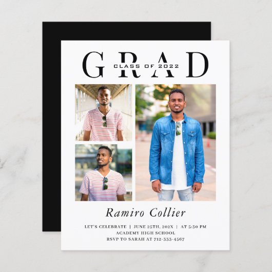 Budget Modernes 3 Foto Abschluss Celebration (Vorne/Hinten)