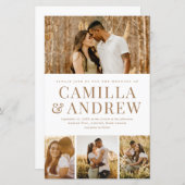 Budget Modernes 4 Foto Elegantes Hochzeitsempfang (Vorne/Hinten)