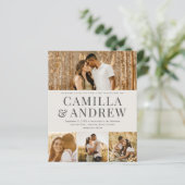 Budget Modernes 4 Foto Elegantes Hochzeitsempfang (Stehend Vorderseite)