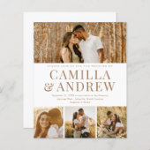 Budget Modernes 4 Foto Elegantes Hochzeitsempfang (Vorne/Hinten)