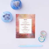 Budget Modernes Abstraktes Hochzeitsmenü Flyer (Einzeln)
