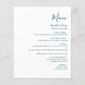 Budget Modernes Aquamarines Blue Script Hochzeitme (Vorderseite)