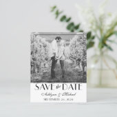 BUDGET Modernes Art Deco Foto Save the Date (Stehend Vorderseite)