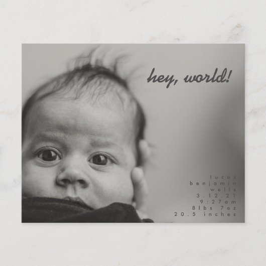 Budget Modernes Baby Foto Geburtserklärung (Vorderseite)