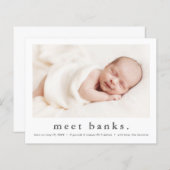 Budget Modernes Baby Foto Geburtserklärung (Vorne/Hinten)