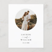 Budget Modernes Boho Round Foto Hochzeitseinladung Flyer (Hinten)