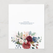 Budget Modernes Burgund floral Rustikal Save the D Flyer (Hinten)