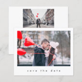 Budget Modernes Chic 2 Foto Hochzeit speichern das (Vorne/Hinten)