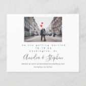 Budget Modernes Chic 2 Foto Hochzeit speichern das (Rückseite)