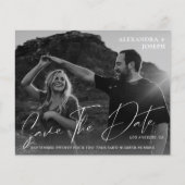 Budget Modernes Chic Foto BW Datum Save the Date Flyer (Vorne)