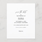 Budget Modernes Chic Foto Landsape W Save the Date Flyer (Hinten)