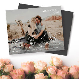 Budget Modernes Chic Foto Long Date Save the Date