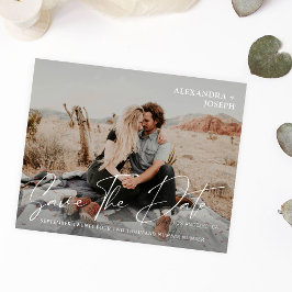 Budget Modernes Chic Foto Long Date Save the Date Flyer