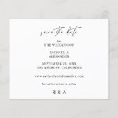 Budget Modernes Chic Foto Save the Date (Rückseite)