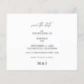 Budget Modernes Chic Foto Save the Date Flyer (Hinten)