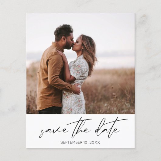 Budget Modernes Chic Foto Vertikal W Save the Date (Vorderseite)
