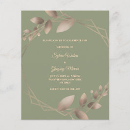 Budget Modernes, einfaches botanisches Salbei-grün