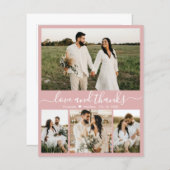 Budget Modernes einfaches Foto Hochzeit Danke Kart (Vorne/Hinten)