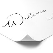 Budget Modernes, elegantes Script-Hochzeitszeichen Poster (Ecke)
