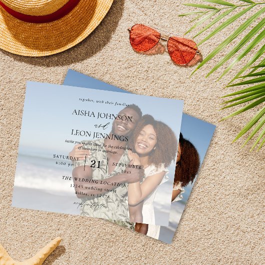 Budget Modernes Foto 5 Horizontale Hochzeit Flyer