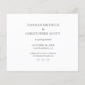 Budget Modernes Foto Elegantes Skript Save the Dat (Rückseite)